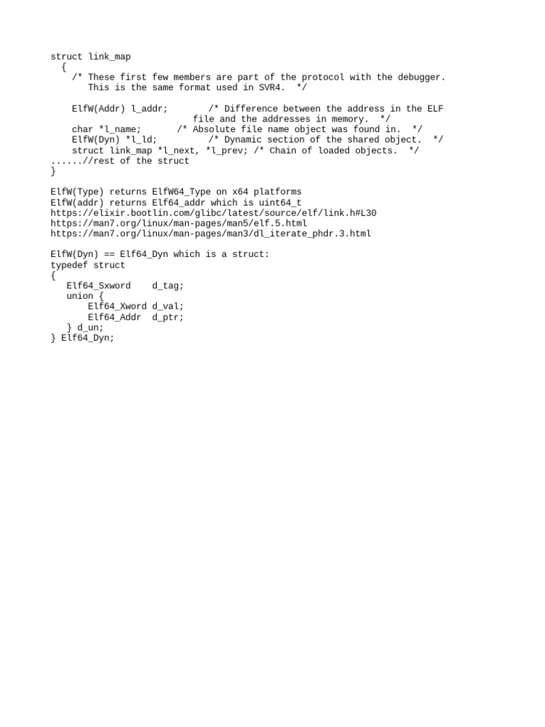 Struct Link Map | PDF