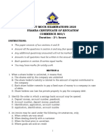 Joint Mock Examinations 2020 Uganda Certificate of Education S.4 Commerce Paper 1