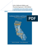 Solution Manual For California Politics and Government A Practical Approach 13th Edition