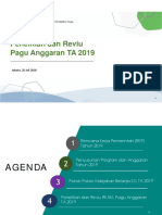 Paparan Penyusunan Pagu Anggaran TA 2019