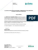 Gestora de Ctei Encargada de Las Funciones de La Dirección de Vocaciones Y Formación