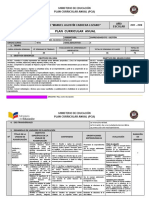 Plan Curricular Anual: Ministerio de Educación