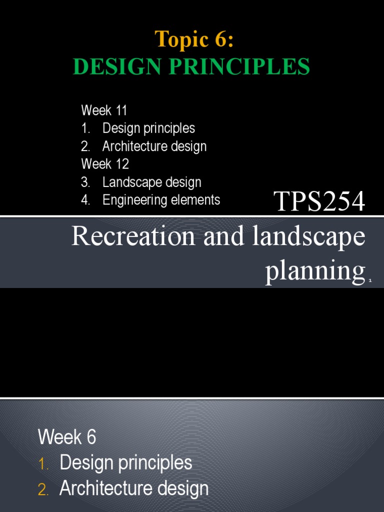 Park Planning Design Principles Guide | PDF | Art