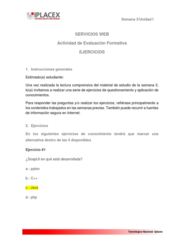Ejercicios de Web Services en Java | PDF | Java (lenguaje de ...