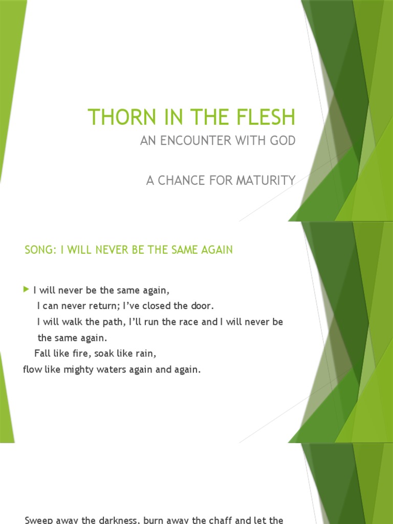THORN in The FLESH Presentation R. Scharschmidt PDF Paul The