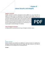 Chapter 8 - Database Security and Integrity