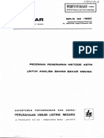 SPLN 33 - 1980 Metode Astm Analisa Bahan Bakar Minyak