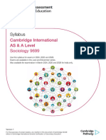 Syllabus: Cambridge International AS & A Level Sociology 9699