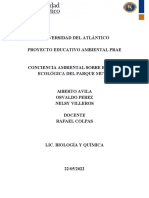 Trabajo PRAE, Conciencia Ambiental Sobre El Area Ecologica Del Parque Muvdi