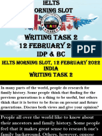 12 February 2022 Writing Task 2 Morning