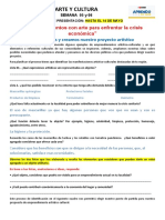 SEMANA 05 y 06 Emprendimientos Con Arte para Enfrentar La Crisis Económica" Planificamos y Creamos Nuestro Proyecto Artístico