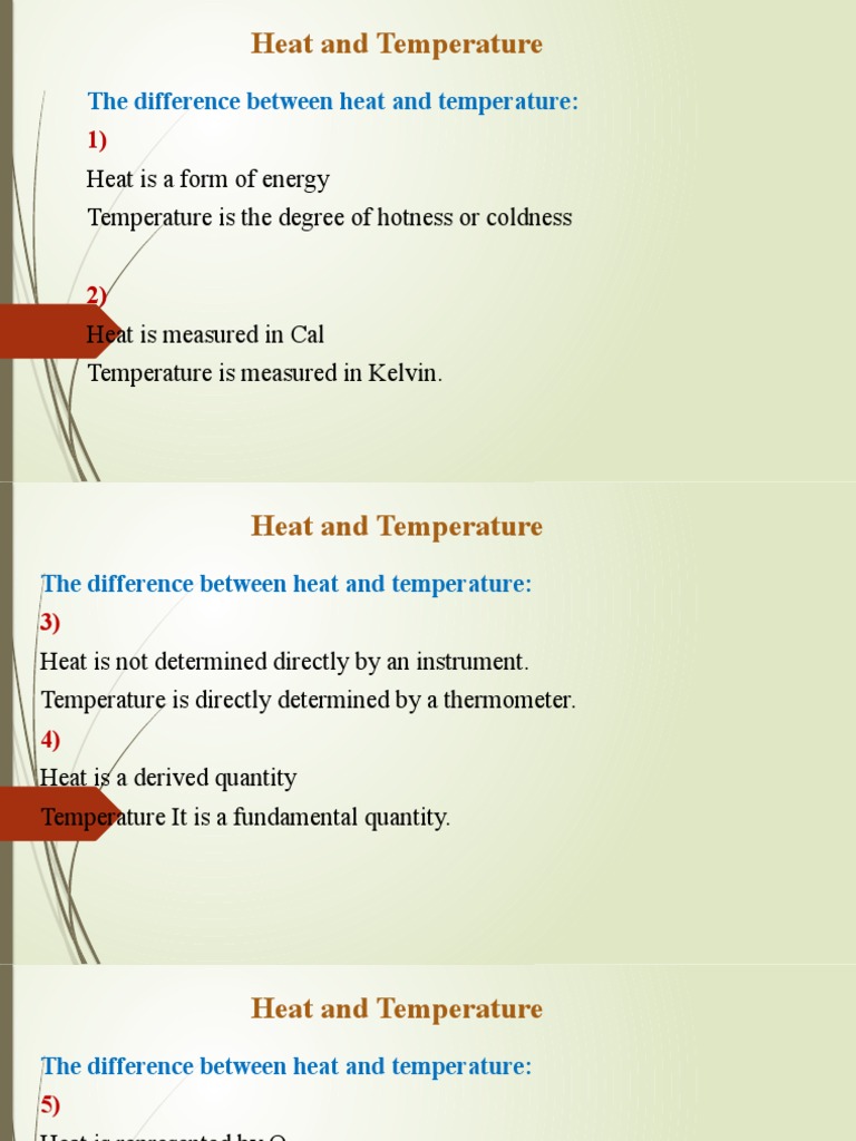 2Heat and Tempreture PDF Calorie Heat