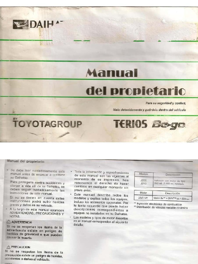 DAIHATSU TERIOS MANUAL PDF FREE DOWNLOAD visual data 7