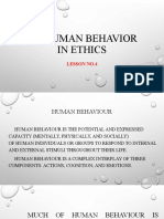 Lesson No.4 On Human Behaviour in Ethics