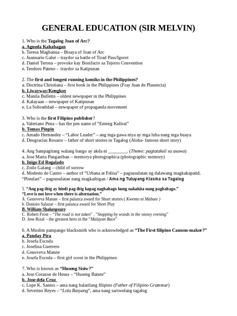 General Education PDF Philippines