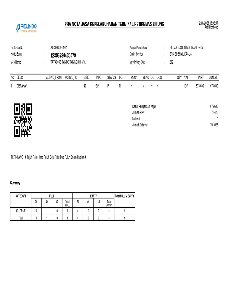 Print proforma stripping 40 feet pdf