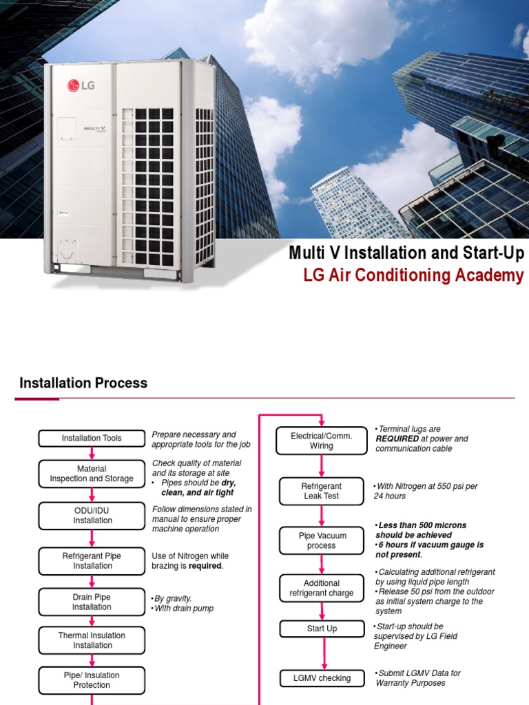 LG Multi V Installation Guide | PDF | Pipe (Fluid Conveyance) | Welding