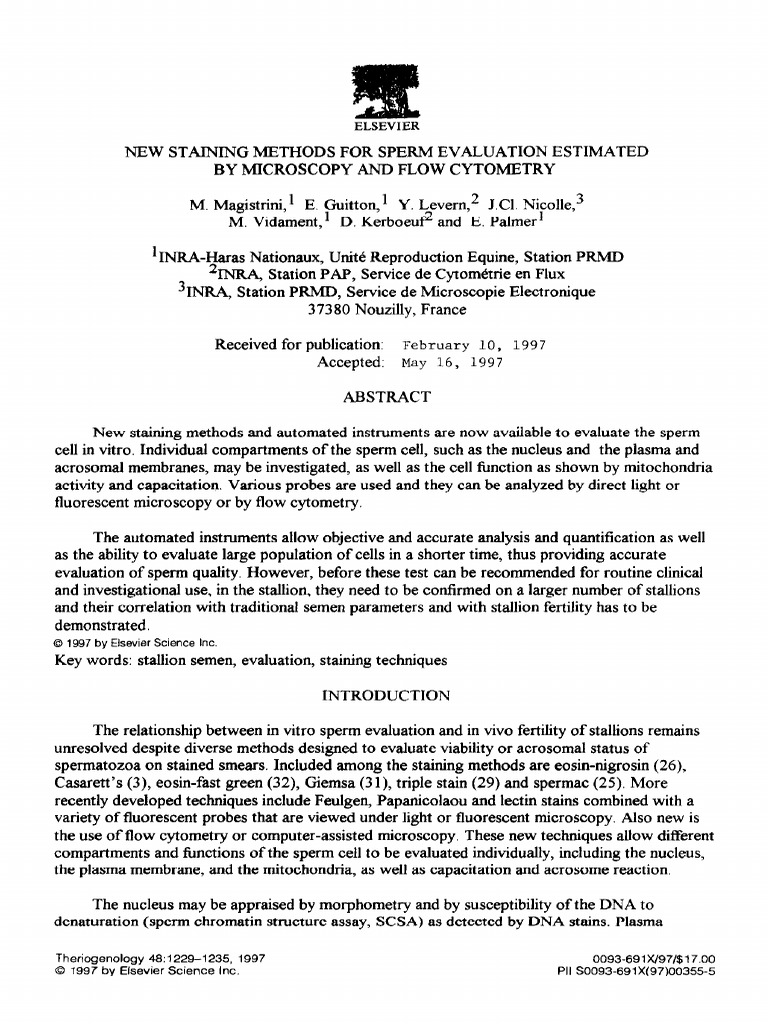 Sperm evaluation 101 download free pdf staining anatomy
