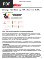 Raising A Child - From Age 3-17, School Costs Rs 30L