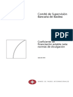 Comité de Supervisión Bancaria de Basilea: Coeficiente de Financiación Estable Neta: Normas de Divulgación