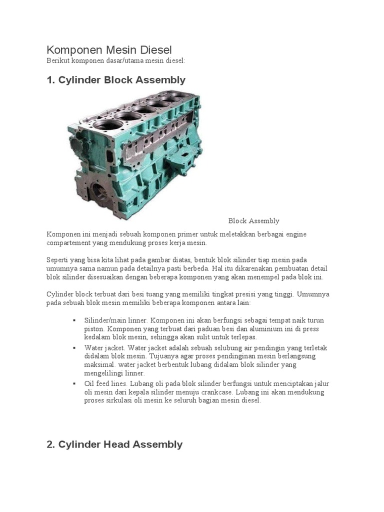 Komponen Mesin Diesel Pdf