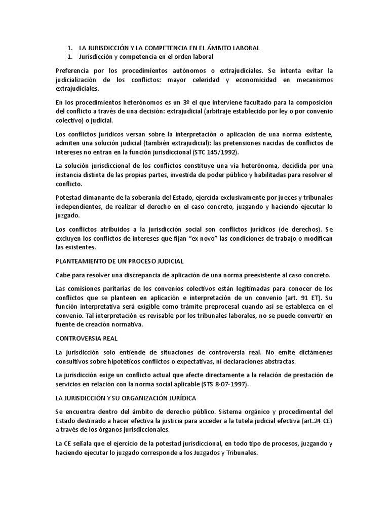 Jurisdicción y Competencia Laboral | PDF | Jurisdicción | Judicaturas