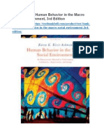 Test Bank For Human Behavior in The Macro Social Environment 3rd Edition