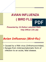 Avian Influenza (Bird Flu) : Presented By: DR Esther Lalzoliani Ralte Vety Officer (DI Lab)