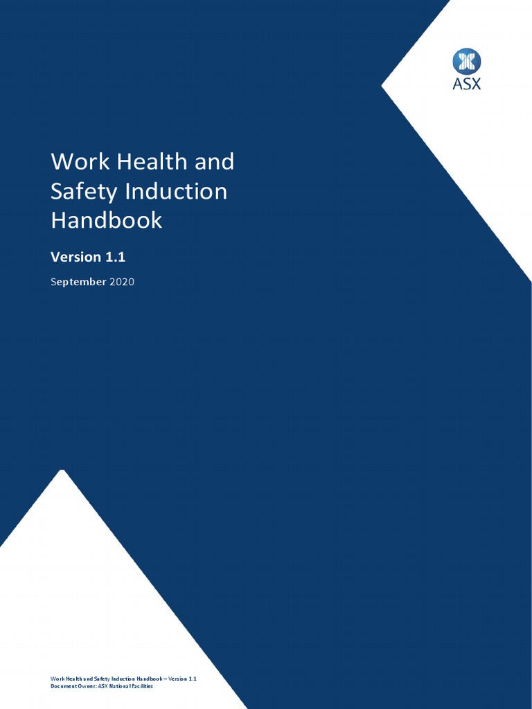 Work Health and Safety Induction Handbook Alc Sept20 | PDF ...