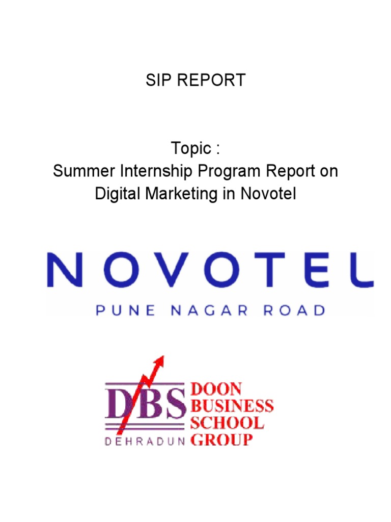 SIP Report - Sarthak Miglani | PDF | Hospitality Industry | Hotel