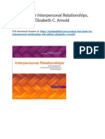 Test Bank For Interpersonal Relationships 6th Edition Elizabeth C Arnold