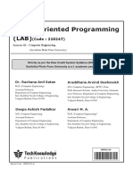 Object Oriented Programming (LAB) Comp (ONPO121A)