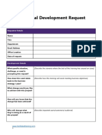 Professional Development Training Request Template