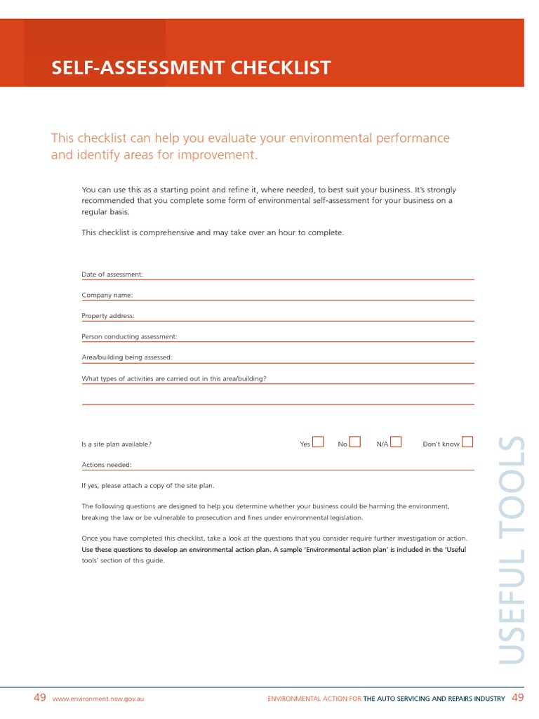 Auto Service Environmental Checklist | PDF | Waste | Waste Management