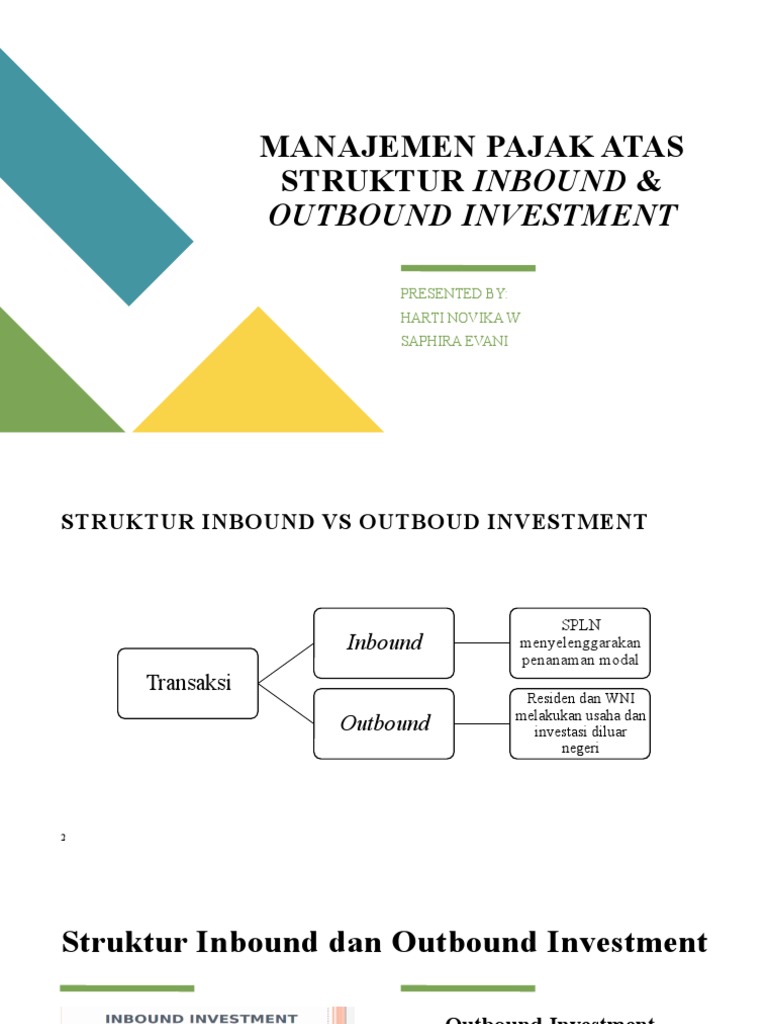Manajemen Pajak Inbound & Outbound Investment | PDF
