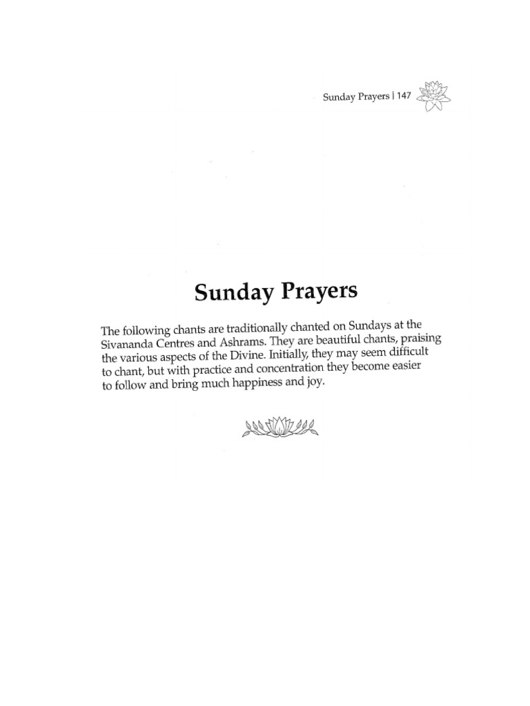 Sunday Prayers | PDF