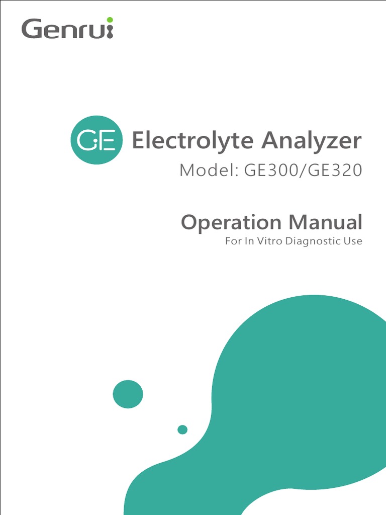 82-P01.91.300096-07 GE300 GE320 Operation Manual | PDF | Electricity ...