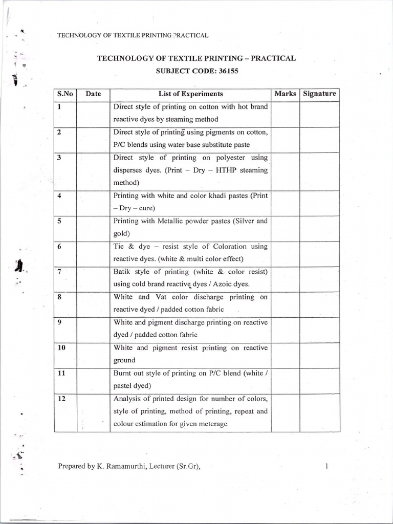 Technology of Textile Printing Sub Code 36155 | PDF