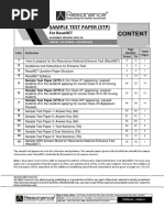 Sample Test Paper (STP) : Content