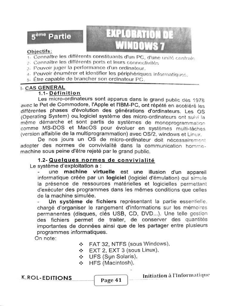 Exploration de Windows 7 : Guide Pratique | PDF | Microsoft Windows ...
