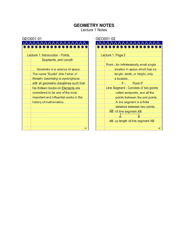 Geometry notes pdf
