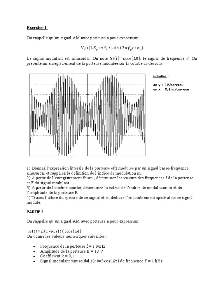 Analyse des Signaux AM et Modulation | PDF