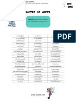 Dictée de Mots - CM1-CM2