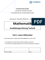 Fachhochschulreife FOS BOS Mathematik 2022 Aufgaben Technik 8