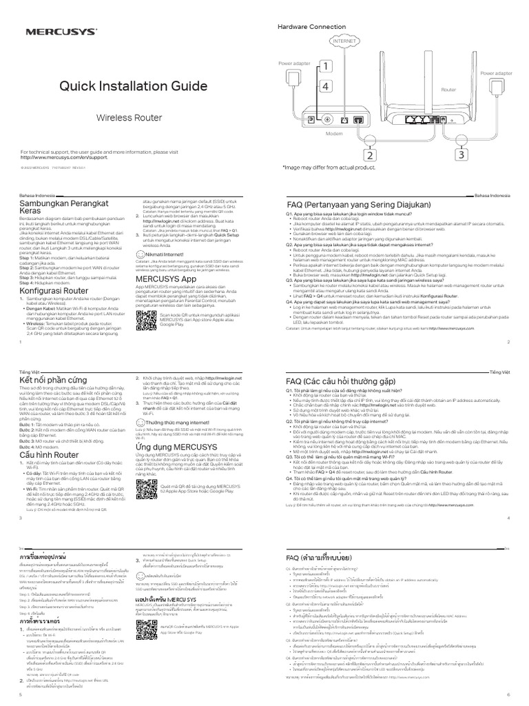 Panduan Instalasi Router Mercusys | PDF