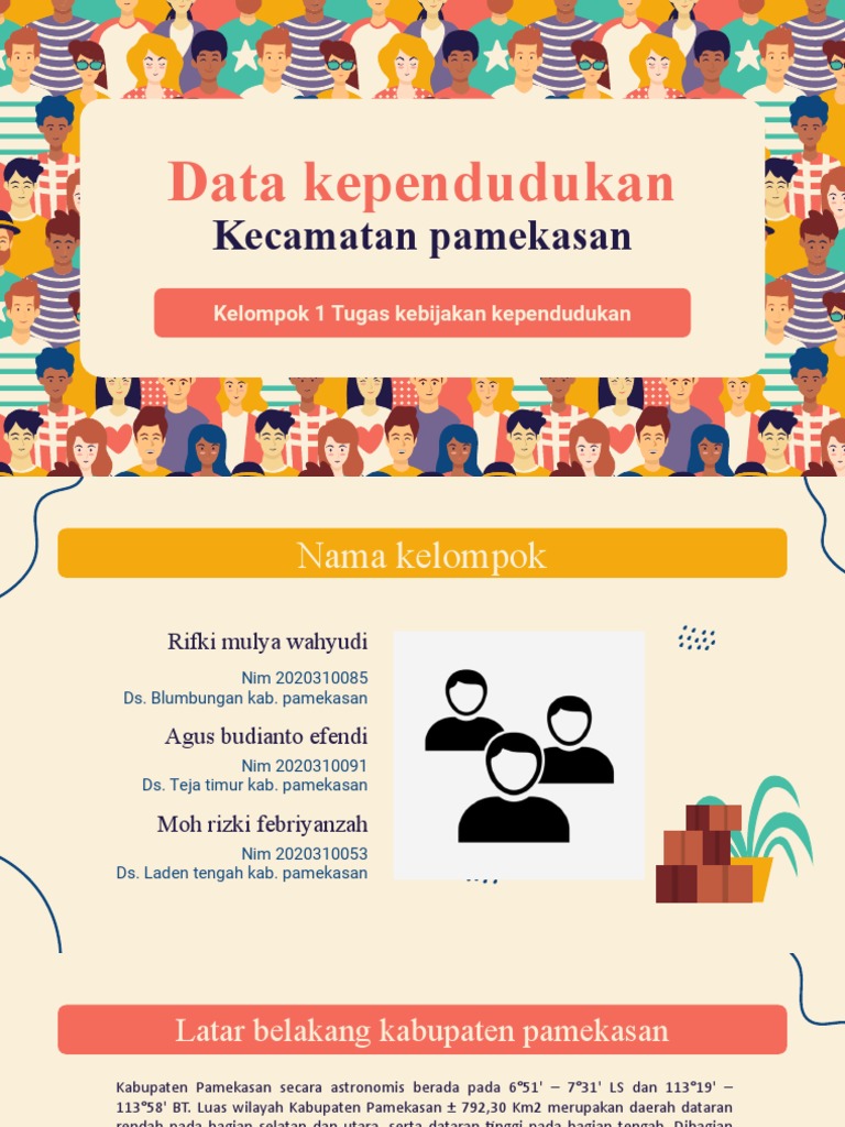 Data Kependudukan Kecamatan Pamekasan | PDF