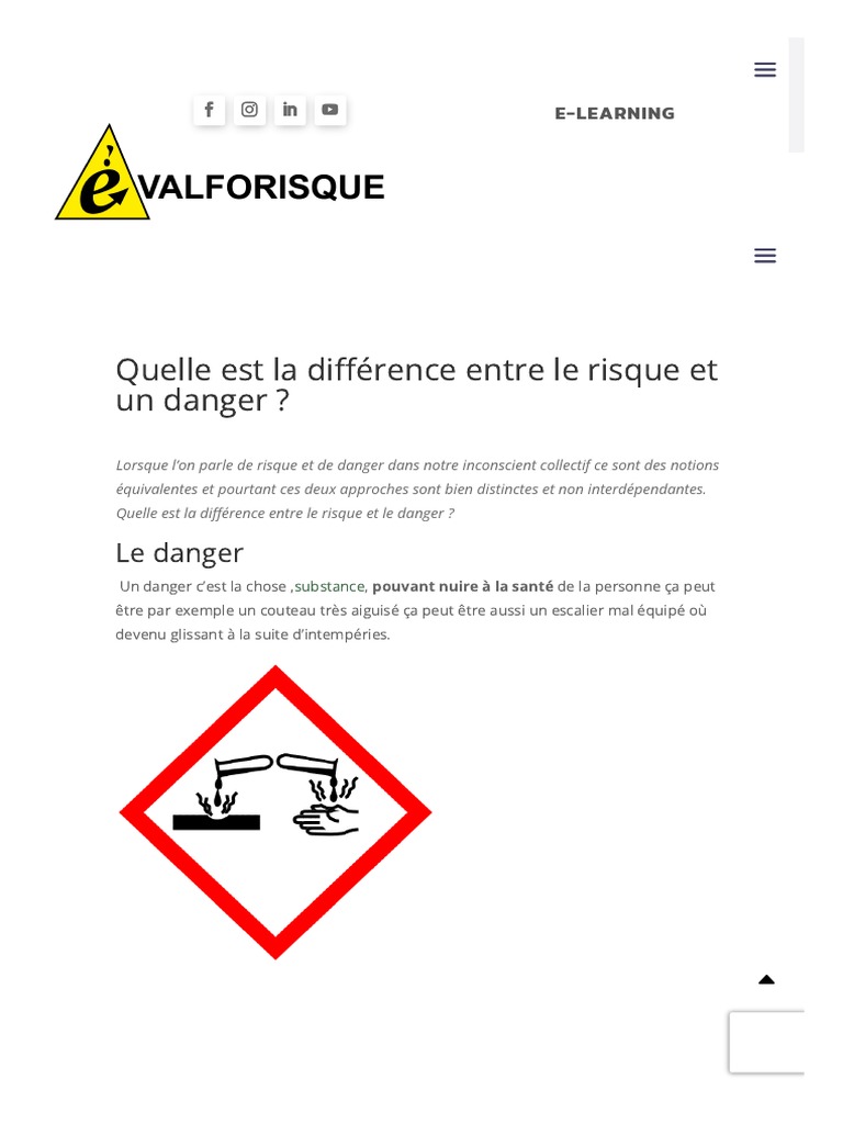 Différence Risque et Danger au Travail | PDF | Risque | Dangers