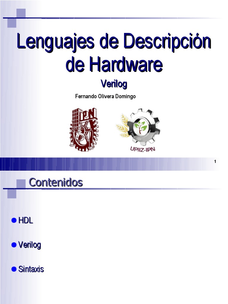 Verilog | PDF | Lenguaje de descripción de hardware | Lenguaje de ...