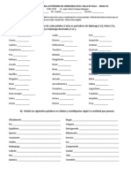 Ejercicios de División Silábica | PDF | Voz humana | Fonética
