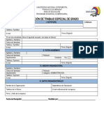 Planilla de Inscripcion de TEG